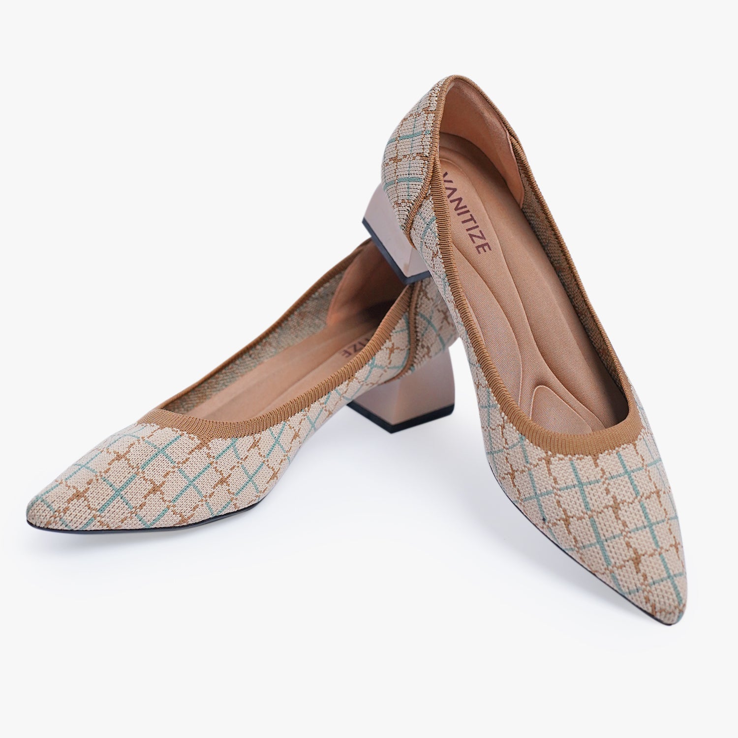Chéquer - Block Heels - Beige
