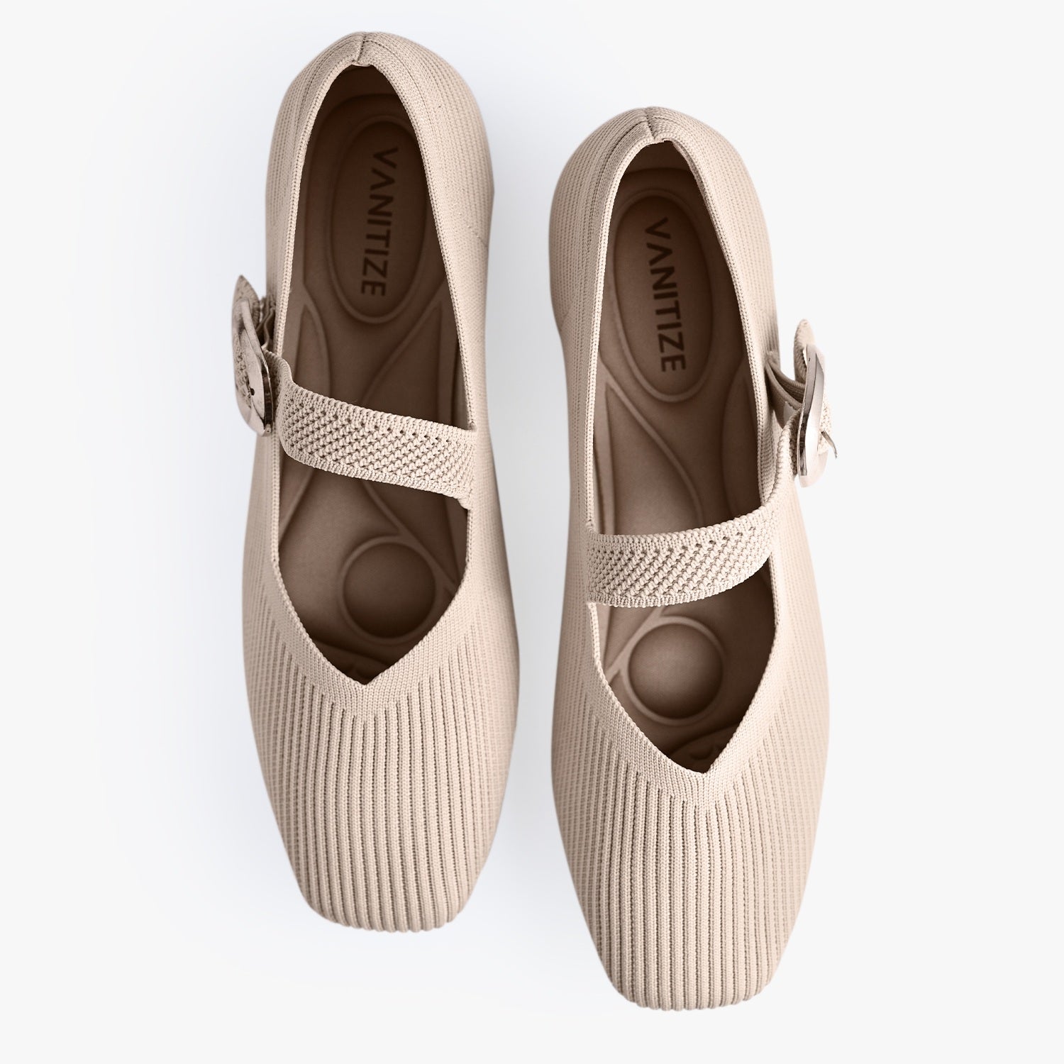 Minimyst - Square-Toe Mary-Jane Flat Pumps
