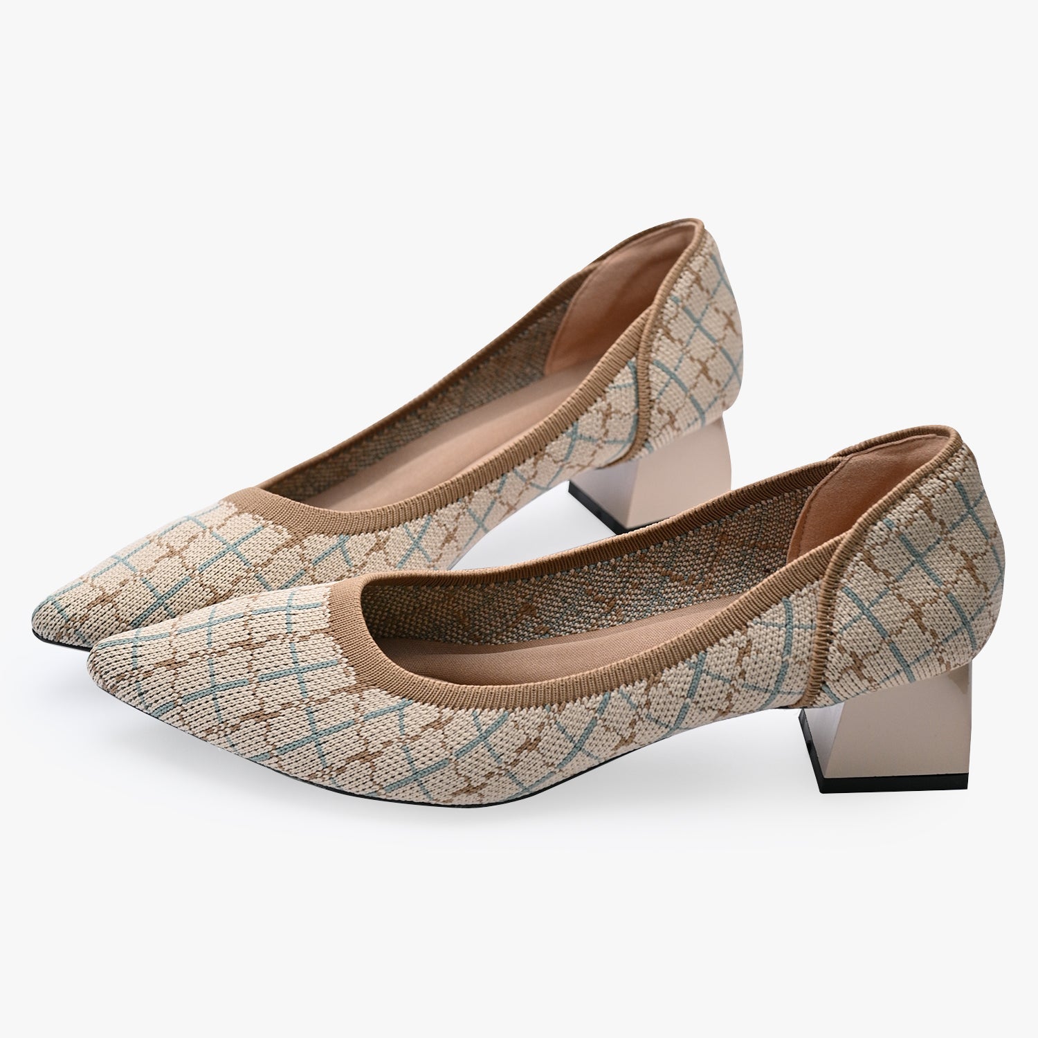 Chéquer - Block Heels - Beige