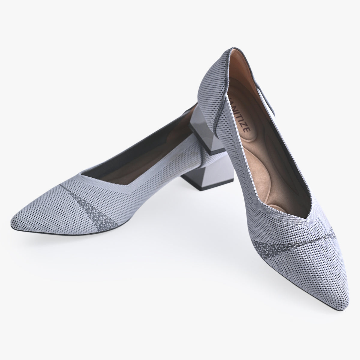 Sprinkle - Block Heels - Grey – Vanitize
